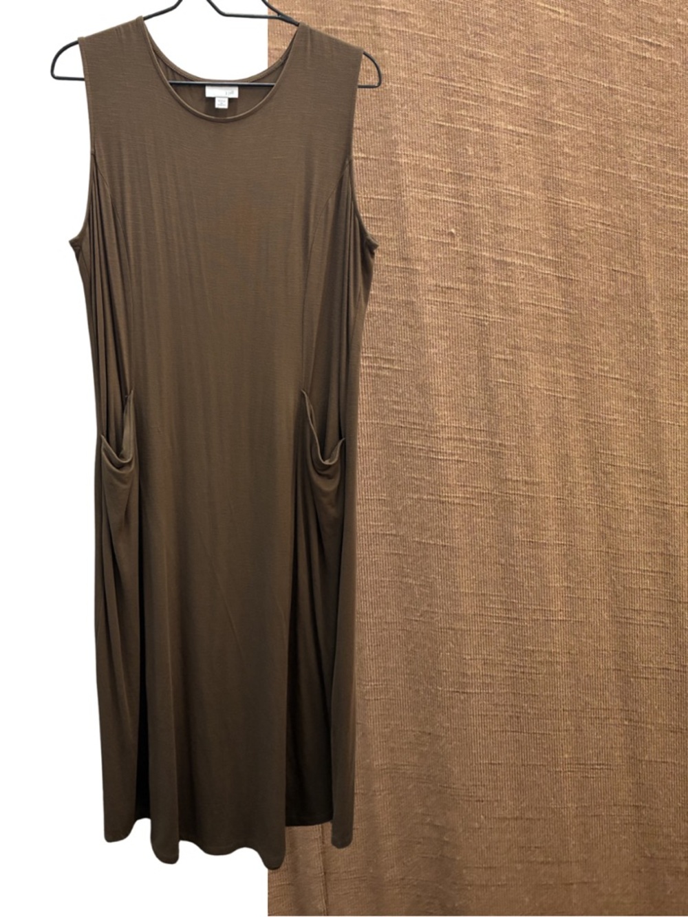 J. Jill Brown Boho Midi Dress Coffee 1X
